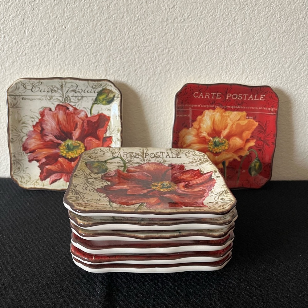 Certified international set 8 desert plates 
Dimention 6”